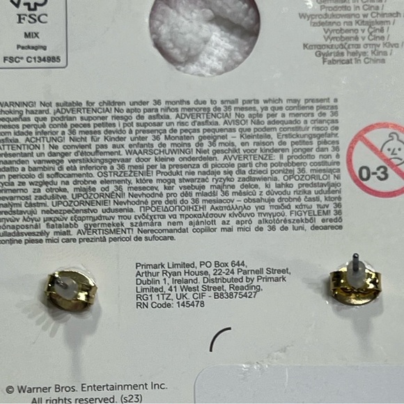 Earrings Barbie The Movie/Film Diamante Sparkling Heart Drop bundle fordiscount - Picture 4 of 4